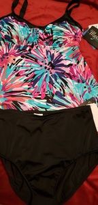 Maxine bathing suit net size 10 2 piece
